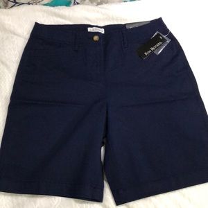 Kim Rogers Women’s Bermuda Shorts Size 10 Navy Blue NWT
